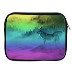 Yellowstone Wolfs Sunset Apple iPad 2/3/4 Zipper Cases Front