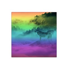 Yellowstone Wolfs Sunset Satin Bandana Scarf by PodArtist