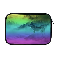 Yellowstone Wolfs Sunset Apple Macbook Pro 17  Zipper Case by PodArtist