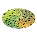 Music Notes Oval Magnet Front