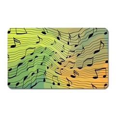 Music Notes Magnet (rectangular) by linceazul