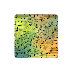 Music Notes Square Magnet by linceazul