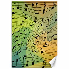 Music Notes Canvas 12  X 18   by linceazul