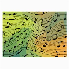 Music Notes Large Glasses Cloth (2-side) by linceazul