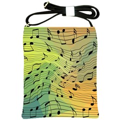 Music Notes Shoulder Sling Bags by linceazul