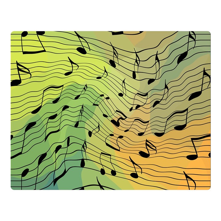 Music Notes Double Sided Flano Blanket (Large) 