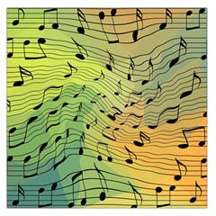 Music Notes Large Satin Scarf (square) by linceazul