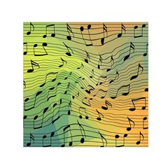 Music Notes Small Satin Scarf (square) by linceazul