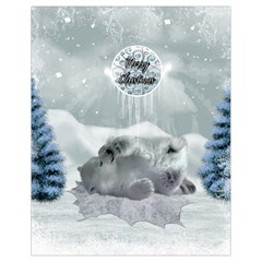 Cute Polar Bear Baby, Merry Christmas Drawstring Bag (small) by FantasyWorld7