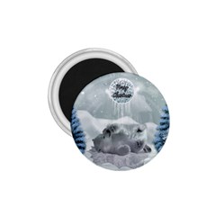 Cute Polar Bear Baby, Merry Christmas 1 75  Magnets