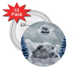 Cute Polar Bear Baby, Merry Christmas 2.25  Buttons (10 pack)  Front