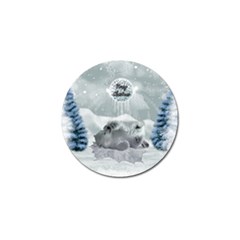 Cute Polar Bear Baby, Merry Christmas Golf Ball Marker (4 Pack) by FantasyWorld7