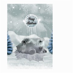 Cute Polar Bear Baby, Merry Christmas Small Garden Flag (two Sides) by FantasyWorld7