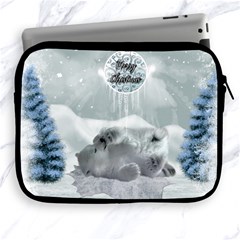 Cute Polar Bear Baby, Merry Christmas Apple Ipad 2/3/4 Zipper Cases by FantasyWorld7