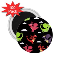 Cute Flying Dragons 2 25  Magnets (100 Pack)  by Bigfootshirtshop