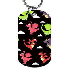 Cute Flying Dragons Dog Tag (two Sides) by Bigfootshirtshop