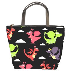 Cute Flying Dragons Bucket Bags by Bigfootshirtshop