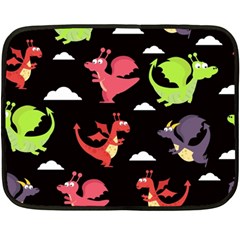 Cute Flying Dragons Double Sided Fleece Blanket (mini)  by Bigfootshirtshop