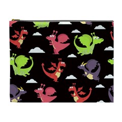 Cute Flying Dragons Cosmetic Bag (xl) by Bigfootshirtshop