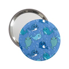 Cute Narwhal Pattern 2 25  Handbag Mirrors by Bigfootshirtshop