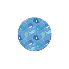 Cute Narwhal Pattern Golf Ball Marker by Bigfootshirtshop