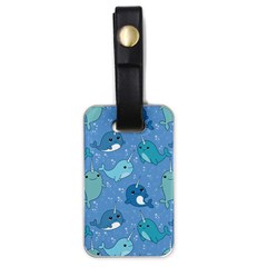 Cute Narwhal Pattern Luggage Tags (one Side)  by Bigfootshirtshop