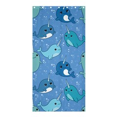 Cute Narwhal Pattern Shower Curtain 36  X 72  (stall)  by Bigfootshirtshop