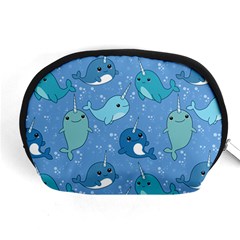 Cute Narwhal Pattern Accessory Pouches (medium)  by Bigfootshirtshop