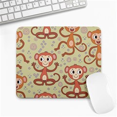 Cute Cartoon Monkeys Pattern Large Mousepads by Bigfootshirtshop