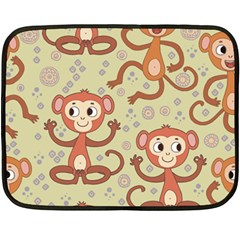 Cute Cartoon Monkeys Pattern Double Sided Fleece Blanket (mini)  by Bigfootshirtshop