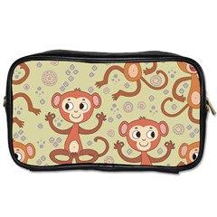 Cute Cartoon Monkeys Pattern Toiletries Bags 2-side by Bigfootshirtshop