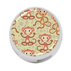 Cute Cartoon Monkeys Pattern 4-port Usb Hub (one Side) by Bigfootshirtshop