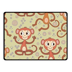 Cute Cartoon Monkeys Pattern Fleece Blanket (small) by Bigfootshirtshop