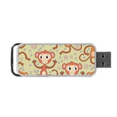 Cute Cartoon Monkeys Pattern Portable Usb Flash (one Side) by Bigfootshirtshop