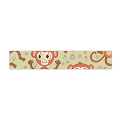 Cute Cartoon Monkeys Pattern Flano Scarf (mini) by Bigfootshirtshop