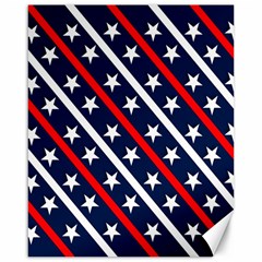 Patriotic Red White Blue Stars Canvas 16  X 20   by Celenk