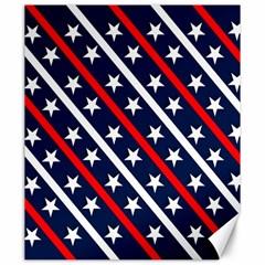 Patriotic Red White Blue Stars Canvas 20  X 24   by Celenk