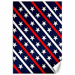 Patriotic Red White Blue Stars Canvas 20  X 30   by Celenk