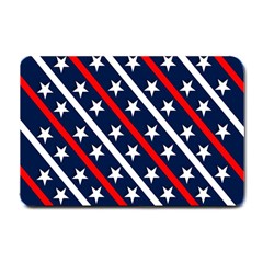 Patriotic Red White Blue Stars Small Doormat  by Celenk