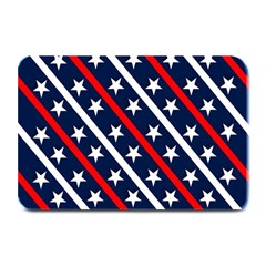 Patriotic Red White Blue Stars Plate Mats by Celenk