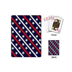 Patriotic Red White Blue Stars Playing Cards (mini)  by Celenk