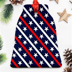 Patriotic Red White Blue Stars Ornament (bell)