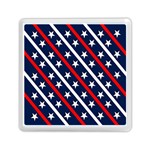 Patriotic Red White Blue Stars Memory Card Reader (Square)  Front