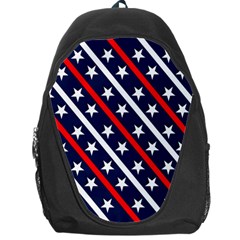 Patriotic Red White Blue Stars Backpack Bag by Celenk