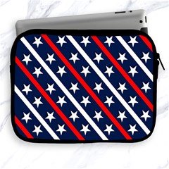 Patriotic Red White Blue Stars Apple Ipad 2/3/4 Zipper Cases by Celenk