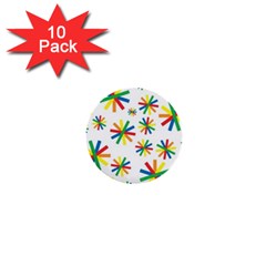 Celebrate Pattern Colorful Design 1  Mini Buttons (10 Pack)  by Celenk