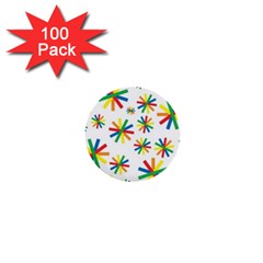 Celebrate Pattern Colorful Design 1  Mini Buttons (100 Pack)  by Celenk