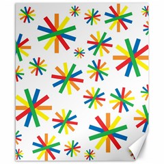 Celebrate Pattern Colorful Design Canvas 8  X 10  by Celenk