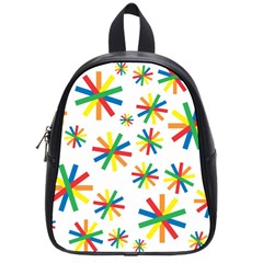 Celebrate Pattern Colorful Design School Bag (small) by Celenk