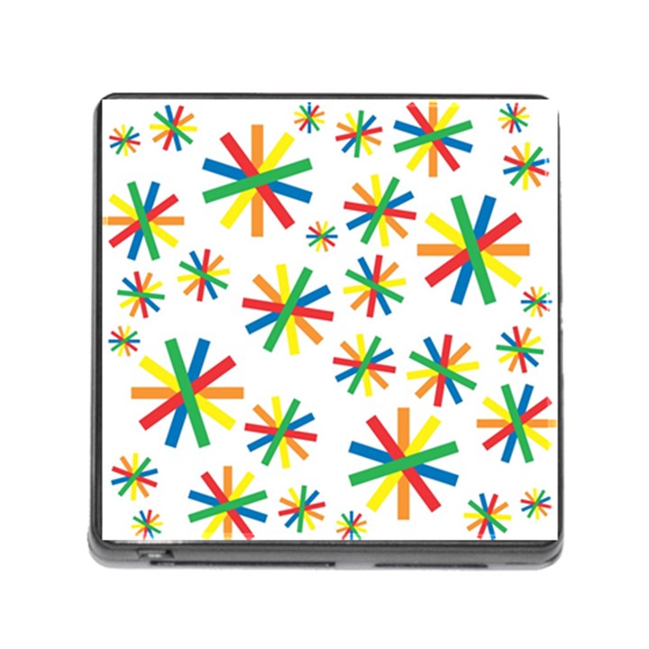 Celebrate Pattern Colorful Design Memory Card Reader (Square)